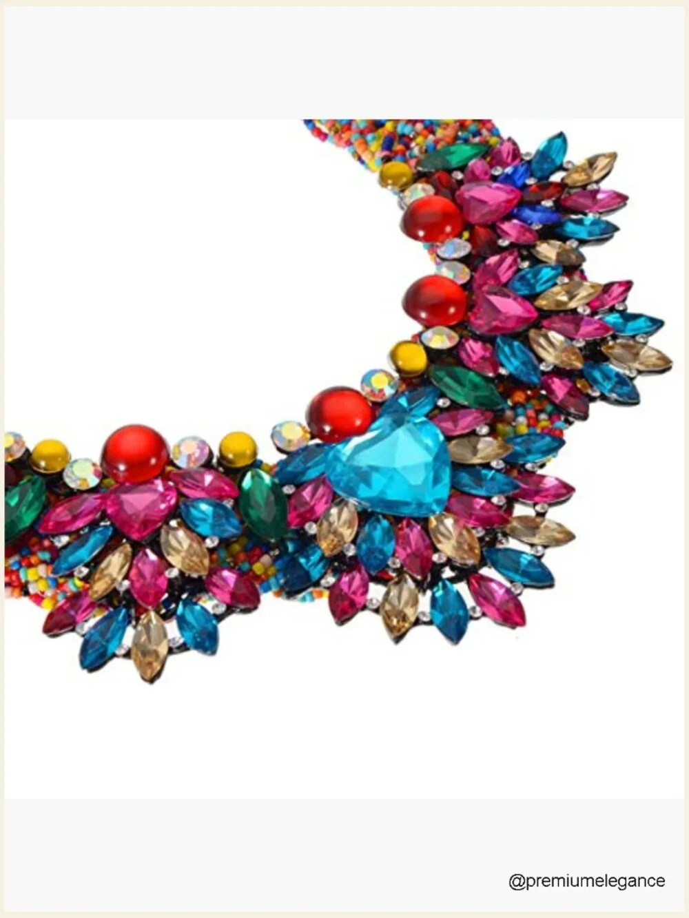 Simulated Pearl Collar Bib Necklace - Statement Jewelry - Picture 5 of 5
